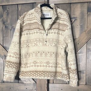 Alpine Design Cream and Tan Patterned Jacket